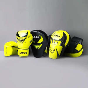 Guantes de boxeo de entrenamiento de cuero impresos personalizados para adultos OEM ODM fabricado en fábrica equipo de combate para gimnasio lucha personalizado - Product Image 5