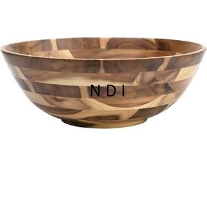 Producto de alta venta Contenedor de frutas de la mejor calidad Cuenco de madera Diseño atractivo Servidor de frutas frescas Cuenco de madera Centros de mesa - Product Image 1