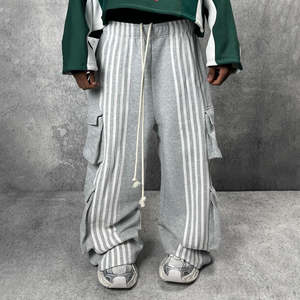 <b>Mens</b> Baggy <b>Trousers</b> Fashion Streetwear <b>Loose</b> Fit Wide Leg Pants High Quality Cotton Custom Logo Available - Product Image 4