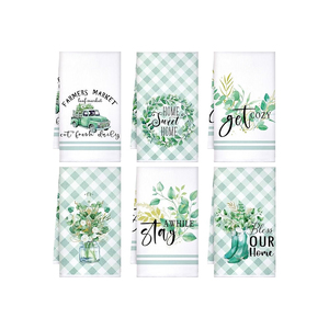 Serviettes de cuisine en coton pur brodées, tissus doux et colorés, designs personnalisés, exportateur indien, essentiels pour le nettoyage de la maison - Product Image 1