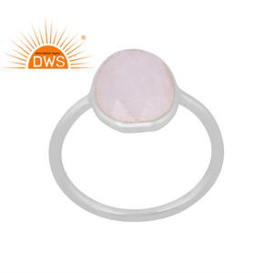 Best Selling Fine Sterling Silver Natural Rainbow Moon Stone Gemstone Stackable Ring Custom Jewelry For Women Gift For Her - Product Image 1