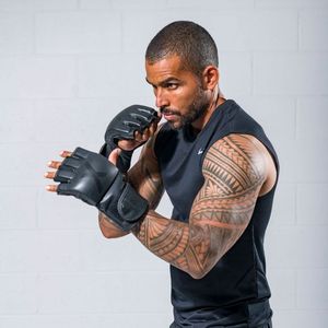 Gants d'entraînement MMA originaux de haute qualité en cuir de vachette véritable avec logo personnalisé en stock! - Product Image 5