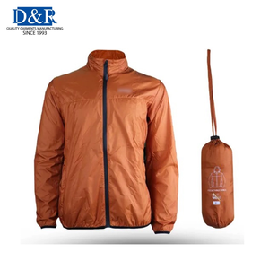 Meilleures ventes, fournisseur OEM personnalisé, veste imperméable unisexe à demi-zip, col montant, bouton, lettre, hiver, pluie - Product Image 5