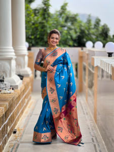 ส่าหรีผ้าไหมที่สวยงามกับการออกแบบการิทอ zari - Product Image 5