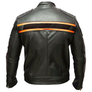 Chaquetas de Cuero de Invierno de Diseño Superior, Servicio OEM, Moda para Hombre, Alta Calidad, Cuello Alto, Estilo Motero, Color Personalizado - Product Image 2