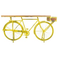 Table Console décorative de vélo en bois de manguier massif naturel de style loft industriel rétro