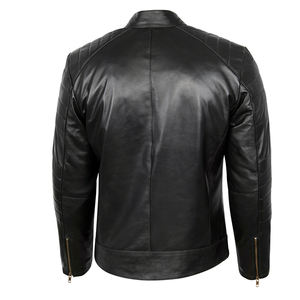 Nouvelle arrivée Fit Veste en cuir de haute qualité pour hommes à la mode pour hommes et manches complètes Design décent pour hommes - Product Image 2