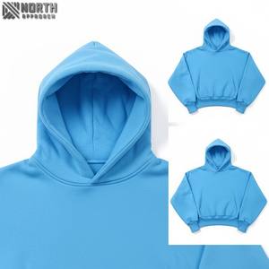 Sudaderas con capucha en blanco de alta calidad de peso pesado de gran tamaño 100% algodón polar fabricantes Puff impresión recortada Sudadera con capucha hombres 450 GSM - Product Image 5
