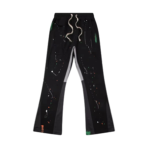 Hot Selling Casual Men Flared Jogger Pants Patchwork Cotton <b>Elastic</b> <b>Waistband</b> Men Flare Excellent Quality Flare Sweat Pants - Product Image 1