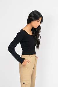 Vente en gros 2024 Gym Tees T Shirt Femmes Manches Longues Mode Sexy Yoga Top T-shirt Ladies Crop Tee - Product Image 2