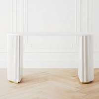 Table console en bois unique de luxe de haute qualité, finition blanche, mobilier d'intérieur accrocheur, vente en gros en provenance du Vietnam