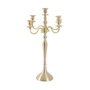 Candélabres décoratifs à 5 bras en Aluminium plaqué or, fabriqués à la main avec une excellente qualité, haute finition, taille personnalisée - Product Image 1