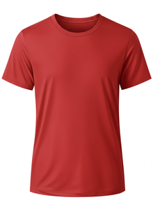 Nouveau T-shirt asymétrique à col en V superposé et manches longues pour homme, couleur unie, en polyester/coton, séchage rapide - Product Image 4