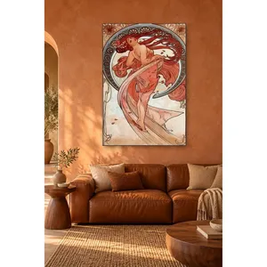 Fida Alphonse Mucha Dancing Woman with Red Hair <b>Canvas</b> Print - Product Image 5