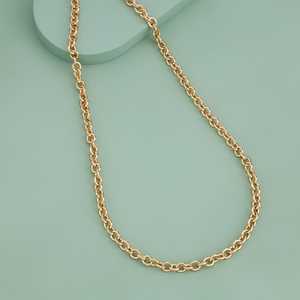 Trendy 190251 Gold Plated Snake <b>Chain</b> Geometric Pattern Link <b>Chain</b> with <b>Titanium</b> Diamond Pearl for Party Engagement Gift Jewelry - Product Image 1