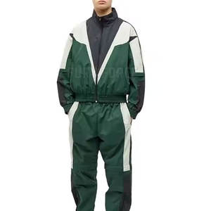 Costume coupe-vent en nylon polyester léger imperméable à l'eau pour hommes avec logo personnalisé costume coupe-vent en nylon pour l'extérieur - Product Image 1