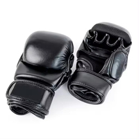 Gants de combat de tireur MMA de couleur noire de haute qualité Logo personnalisé gants de tireur durables gants de poinçonnage MMA en gros