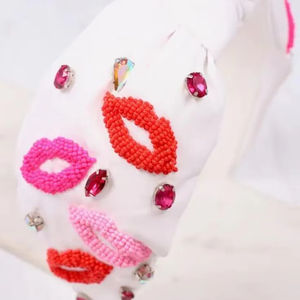 Nueva moda hecha a mano con cuentas bordadas banda para el cabello Multicolor Rhinestone diseño elegante para niñas día de Navidad boda Halloween - Product Image 6