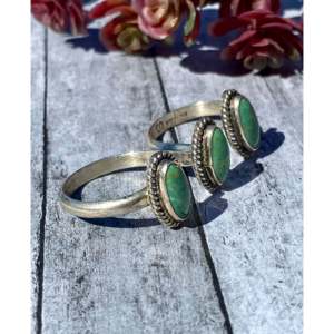 Anillo Ajustable de Plata de Ley con Turquesa Navajo Kingman, Engaste de Bisel Chapado en Oro Rosa, Regalo para Él, Licenciado y Exclusivo - Product Image 3