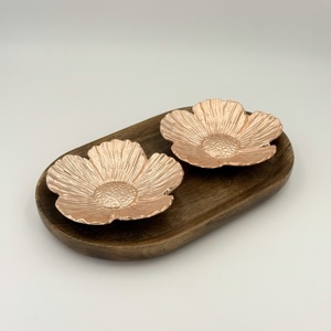 Floral Handmade Art Deco Metal Copper Color Multi-Functional Decorative Dry Fruits Bowl for Kitchenware <b>Dinnerware</b> Dessert - Product Image 6