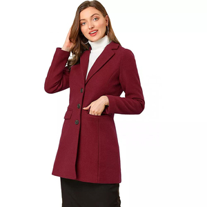 Custom Made Your Own Design High Quality Best Design 2026 OEM ODM <b>Women</b> Latest Design <b>Long</b> Woolen Eco-Friendly Double <b>Coat</b> - Product Image 3