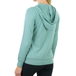 Vêtements d'hiver pour femmes Style streetwear Double poche Fermeture éclair à capuche 100% coton Logo avant Qualité supérieure Couleur unie - Product Image 4