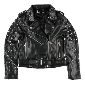 Chaquetas de Cuero Estilo Punk para Mujer, Hechas a Mano, con Tachuelas, Plumas, Ecológicas, Personalizables, de Piel de Vaca, Estilo Bomber, Ropa Urbana - Product Image 3