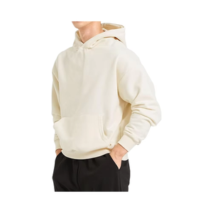 Sudadera con Capucha Extra Grande para Hombre, 100% Algodón Orgánico, Tejido Ecológico y Sostenible, Estilo Invernal, Hombros Caídos, Color Sólido - Product Image 1