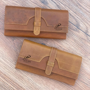 มาใหม่ล่าสุดของแท้หนังคลัทช์กระเป๋ากระเป๋าสตางค์คลัทช์มีสไตล์สําหรับผู้หญิงใช้ตะวันตกแพทช์กระเป๋าสตางค์คอลเลกชันที่มีสไตล์ - Product Image 1