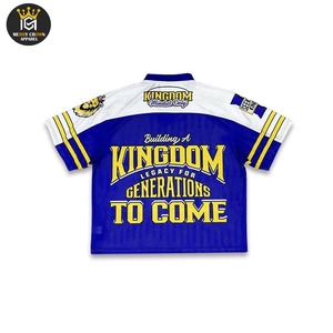Camisetas de fútbol de malla transpirable de algodón 100% ecológico para hombre, de secado rápido, estilo oversize, con hombros caídos y corte holgado, fabricadas a medida. - Product Image 2