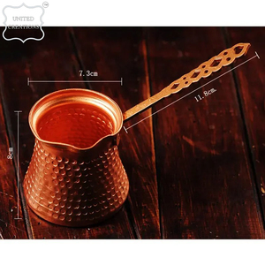 High Quality Traditional <b>Turkish</b> Coffee Pots <b>Set</b> Pure Copper Metal Color Pot - Product Image 6