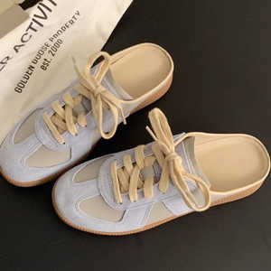 Women's 2025 Retro Jogging Half <b>Slippers</b> Closed Toe Chunky Loafers with Thick Soles Backless Slip-On for <b>Summer</b> - Product Image 5