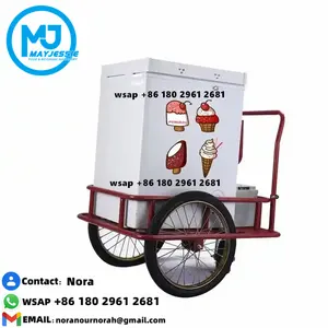 Bán buôn Ice Pop Ice Lolly Gelato bán hàng tự động giỏ hàng Trike xe đạp Kem ba bánh để bán