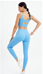 Conjunto de Yoga para mujer, traje deportivo de dos piezas, cintura alta para correr, ajustado, transpirable, malla elástica, conjunto de gimnasio, mallas para mujer - Product Image 4