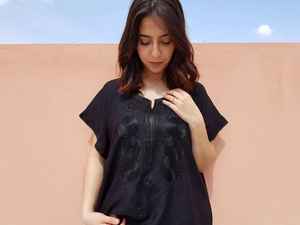 Venta caliente bordado Kaftan Rayon colección arco decoración tamaño libre cuello redondo ajuste suelto cómodo rayón trabajo Kaftan - Product Image 6