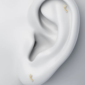 Boucles d'oreilles de luxe avec piercing en diamant fin 14K 18K bijoux de corps en or massif véritables diamants de laboratoire et naturels certifiés IGI GIA - Product Image 6