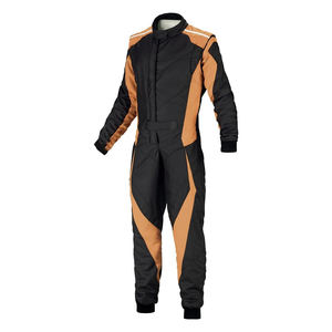 Traje Deportivo Transpirable de Secado Rápido, Resistente al Viento, para Karting, Impermeable, Color Negro y Naranja, Unisex - Product Image 6