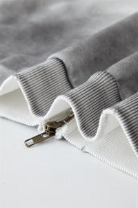 New Design Oversized Vintage Washed <b>Zip</b> <b>Up</b> Hoodie | Unisex Streetwear Loose Fit Fleece <b>Jacket</b> - Product Image 5