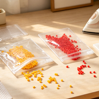 Sac à fermeture éclair en PVC réutilisable pour l'emballage des perles Perler, pochette transparente en PVC avec fermeture éclair pour la création de bijoux DIY, les blocs de construction et les petites pièces
