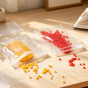 Bolsa Reutilizable de PVC con Cierre para Guardar Cuentas Perler, Bolsa Transparente con Cierre Hermético para Manualidades, Cuentas, Bloques de Construcción y Piezas Pequeñas - Product Image 3