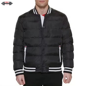 Veste matelassée pour homme en toile de haute qualité, impression personnalisée, respirante, antibactérienne, col montant, poche avant, hiver, service OEM - Product Image 4
