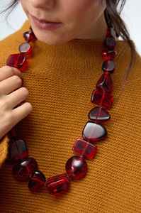 Collier en résine artisanal de luxe personnalisé pour femmes, finition polie, magnifique et tendance avec perles de qualité supérieure, directement d'Inde - Product Image 4