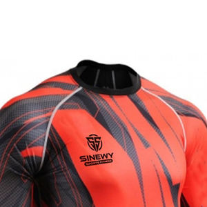 เสื้อแรชการ์ดแขนยาวของผู้ชายสีทึบชุดฟิตเนส - Product Image 2