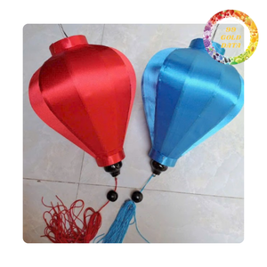 Linterna de seda con varias formas y colores de tamaño | Fácil de instalar con marco plegable | Viet Nam origen - Product Image 3