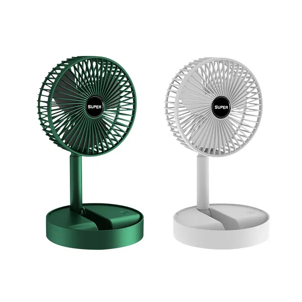folding flat stand cooling square smart cool circulation air mini hand held battery operated 400mm table 10000mah portable fan
