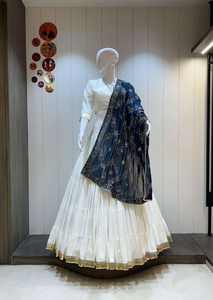 Spécial Navratri : Chaniya Choli Traditionnel 100% Coton Jaam Pur, Imprimé Multicouche, Double Blouse, Travail Artisanal Original, Résistant à l'humidité - Product Image 6