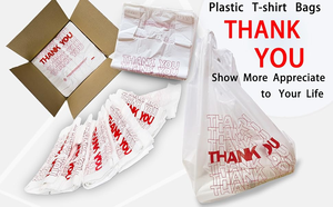 Proveedor logotipo personalizado huecograbado impreso reciclable supermercado restaurante compras de plástico gracias camisetas bolsas comida tachuela bolsa - Product Image 6