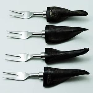 ชุดมีดด้ามไม้และเหล็กสแตนเลสแข็งสุดหรูชุดช้อนส้อมและมีดสำหรับงานแต่งงานคอลเลกชันเครื่องครัว - Product Image 3