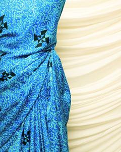 Diseñador Banarasi algodón seda Tussar Saree con bordado pesado y blusa elegante para mujer ropa de fiesta - Product Image 4