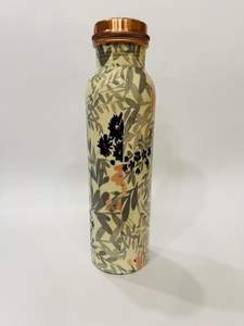 Bouteille d'eau en cuivre pur de qualité en vrac avec un design simple à prix abordable du vendeur en gros - Product Image 3